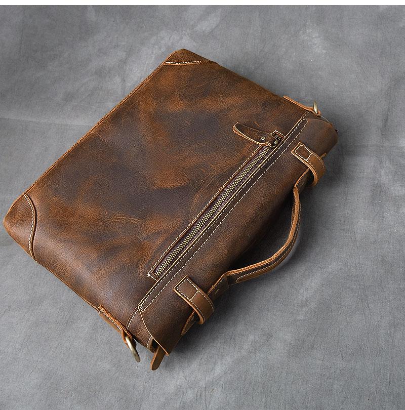 Brown Leather Handbag | AROHA - Image 4