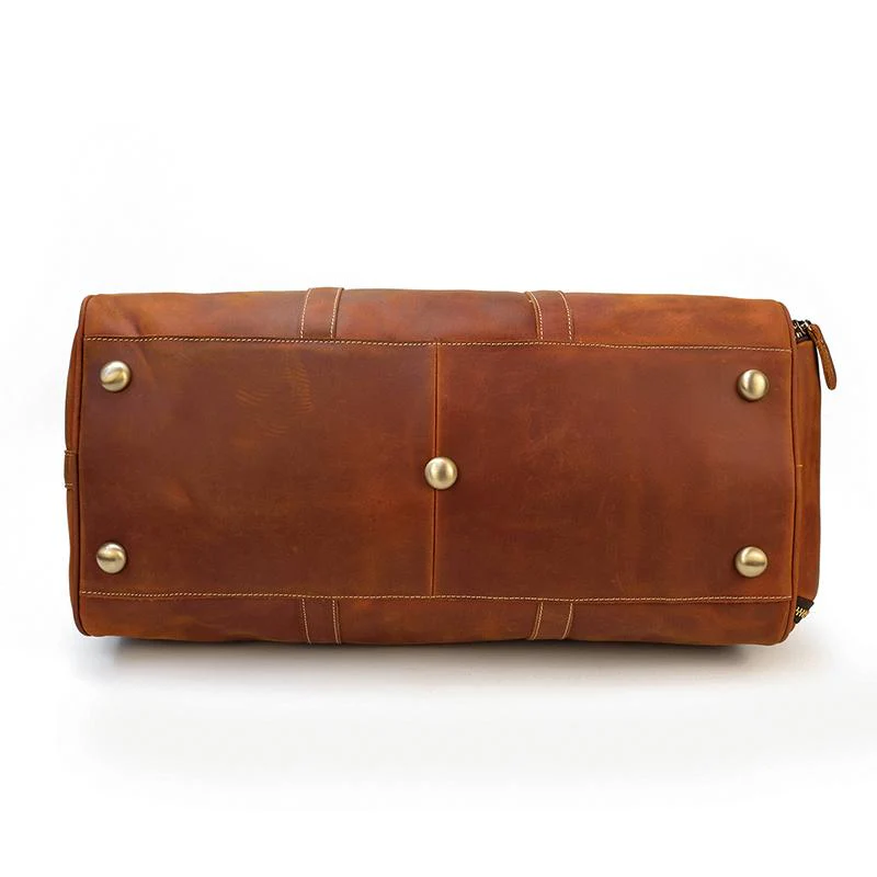 Brown Leather Duffle Bag | SALVADOR - Image 10