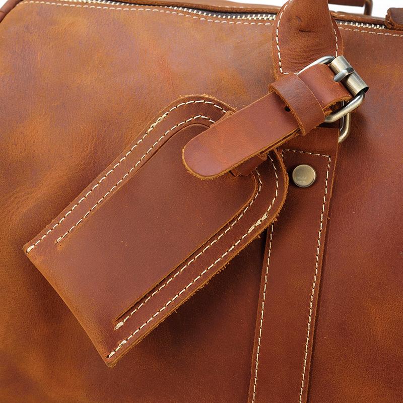 Brown Leather Duffle Bag | SALVADOR - Image 21