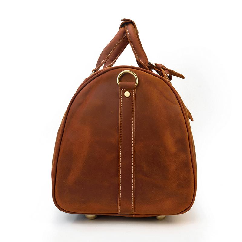 Brown Leather Duffle Bag | SALVADOR - Image 8