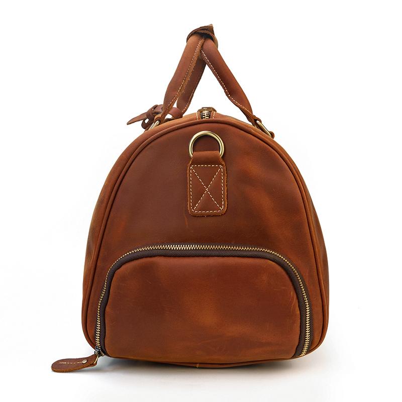 Brown Leather Duffle Bag | SALVADOR - Image 9