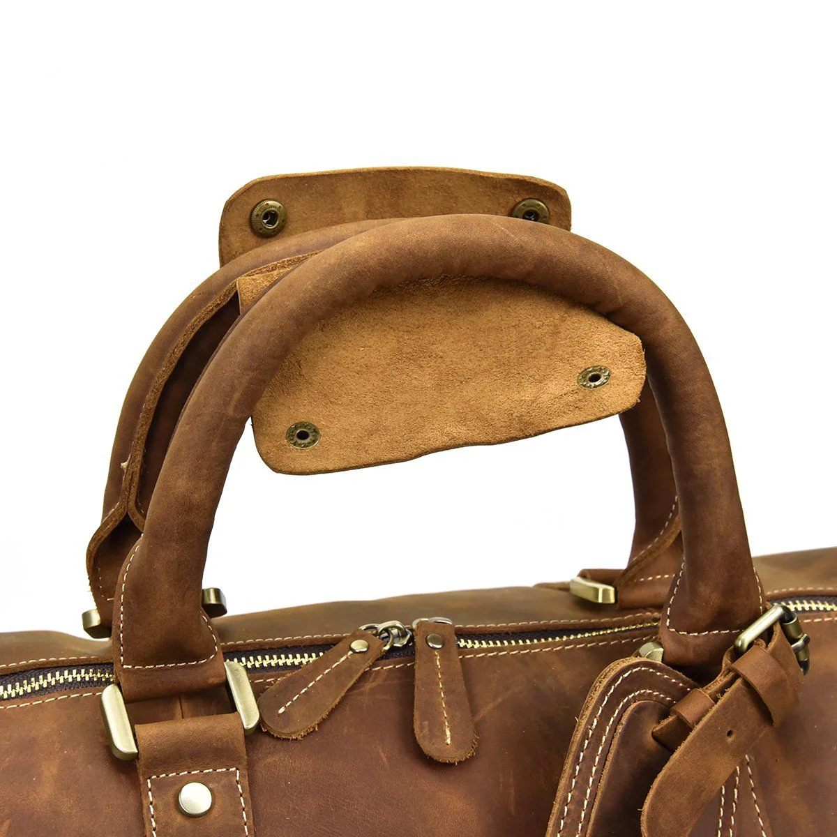 Brown Leather Holdall | SANTIAGO - Image 13