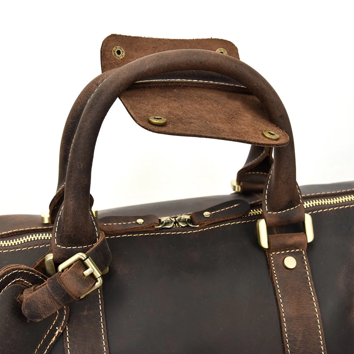 Brown Leather Holdall | SANTIAGO - Image 28