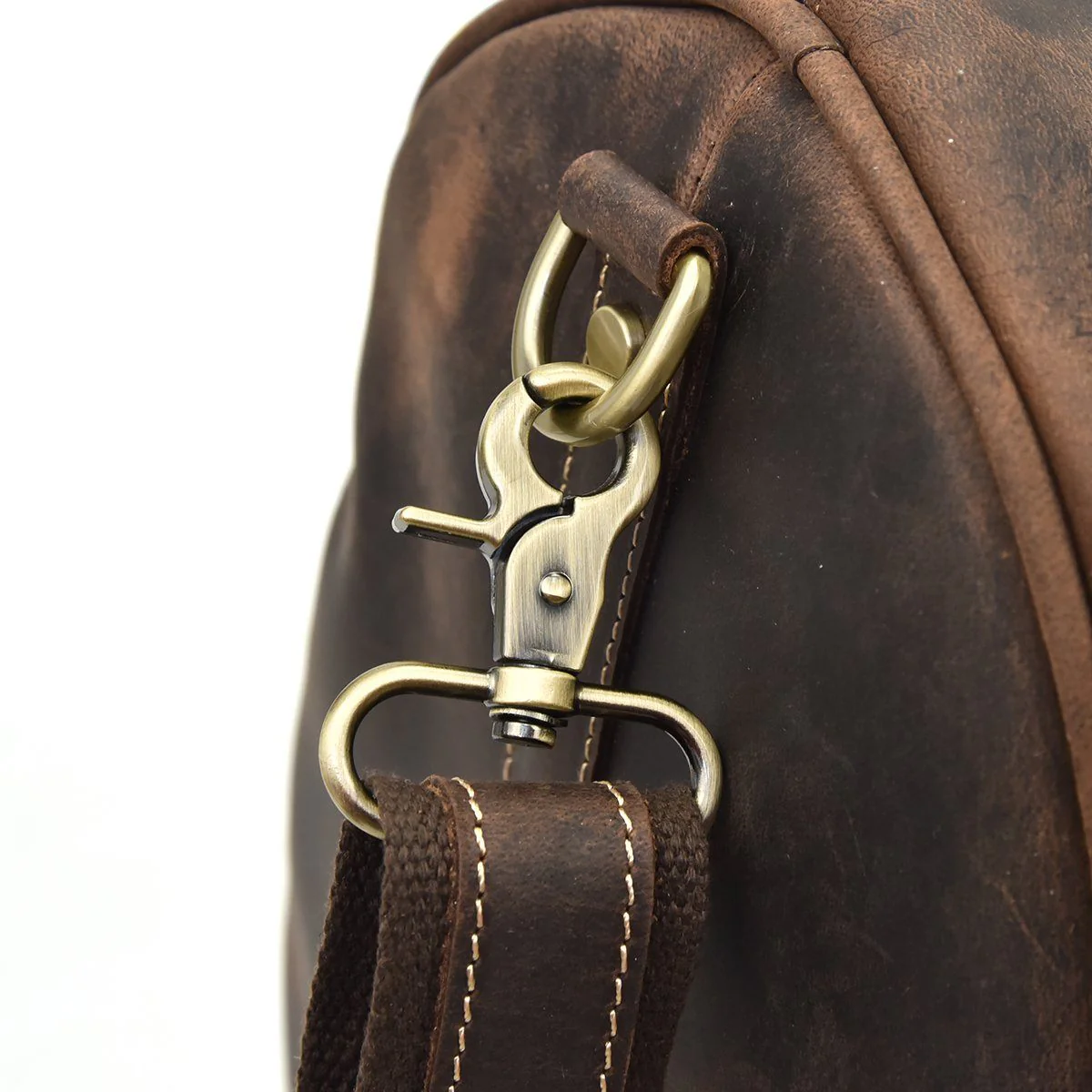 Brown Leather Holdall | SANTIAGO - Image 29