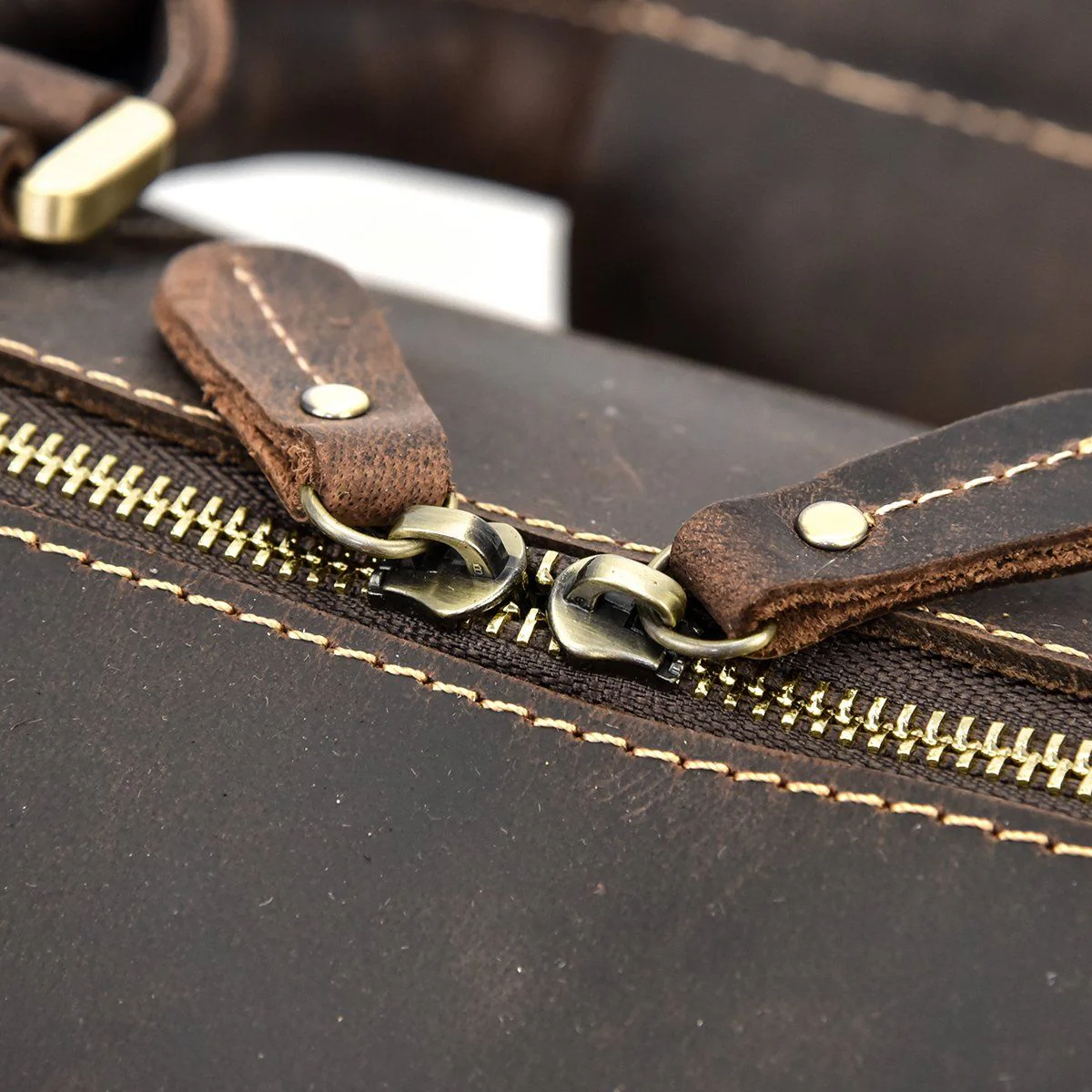 Brown Leather Holdall | SANTIAGO - Image 30