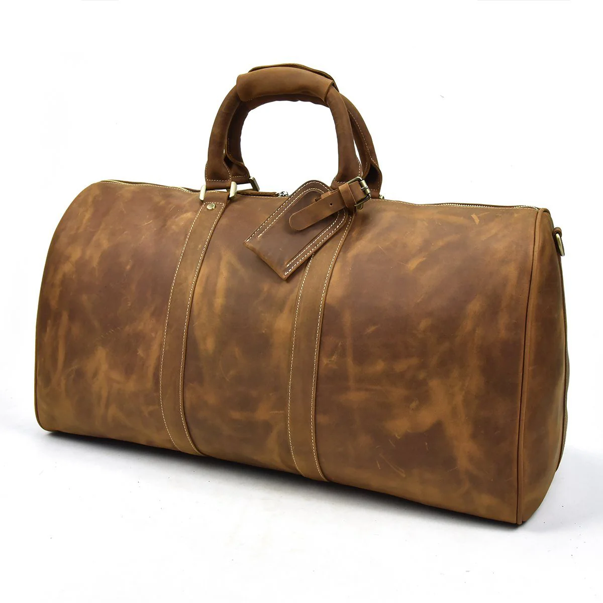 Brown Leather Holdall | SANTIAGO - Image 4