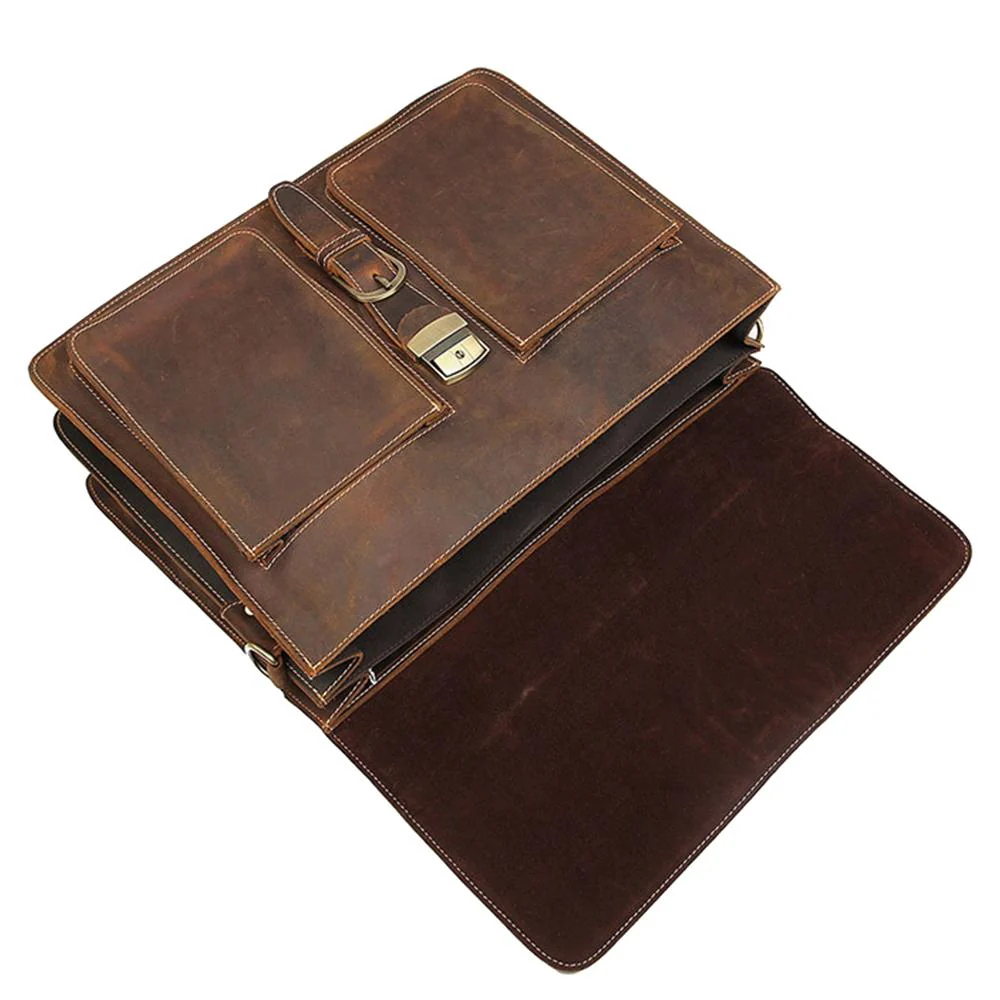Brown Leather Shoulder Bag | NIARA - Image 10