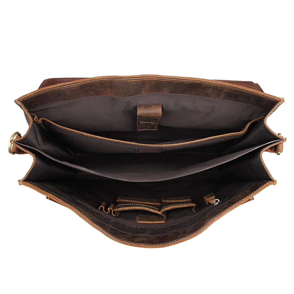 Brown Leather Shoulder Bag | NIARA - Image 11
