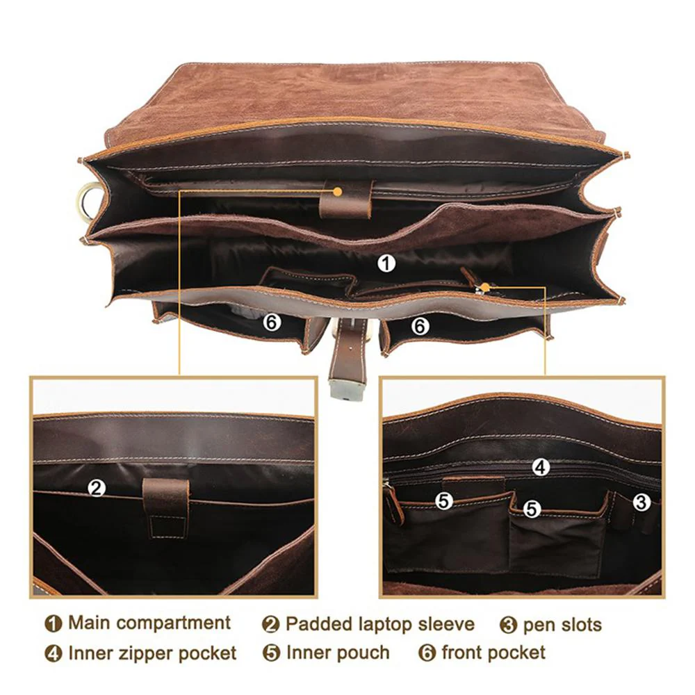 Brown Leather Shoulder Bag | NIARA - Image 12