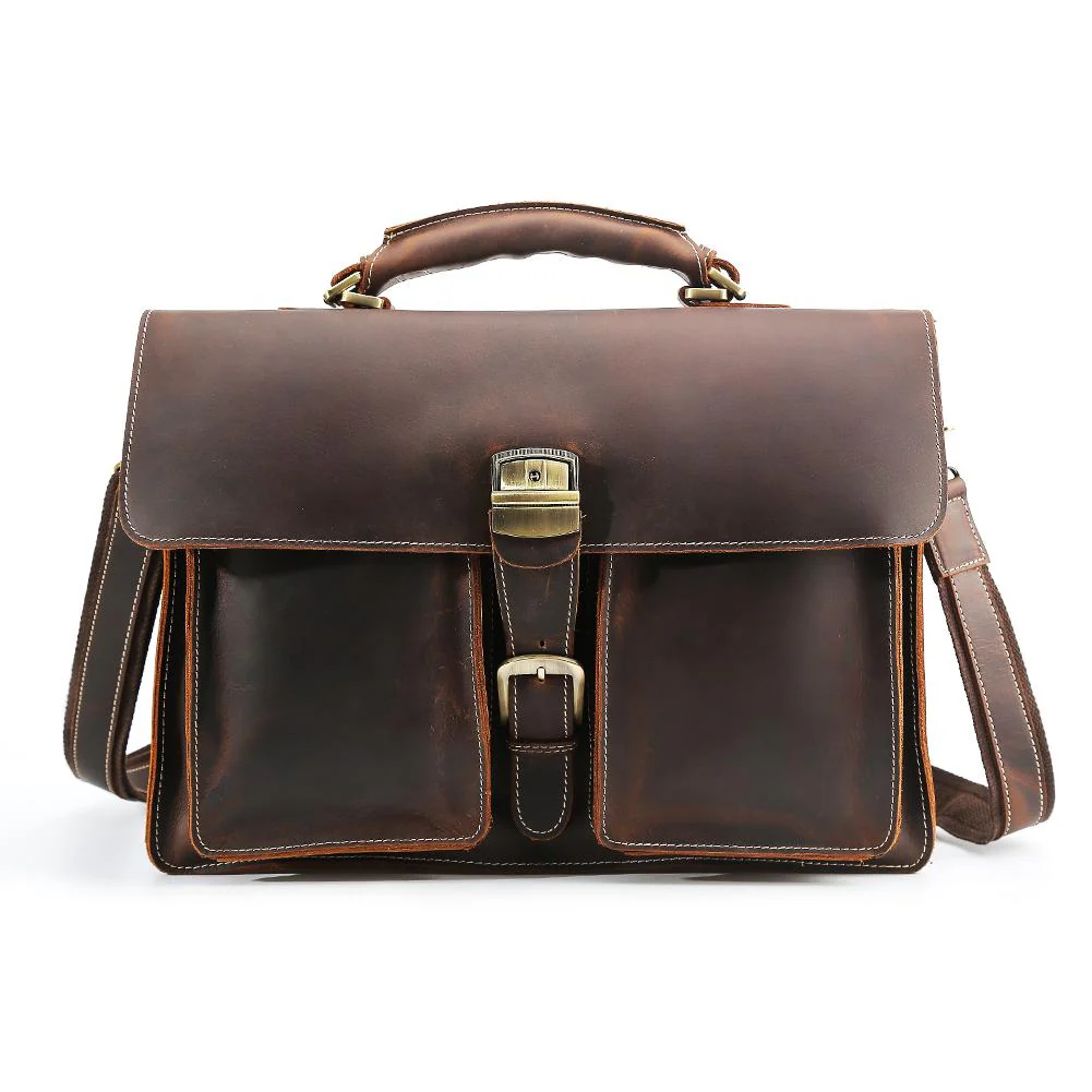 Brown Leather Shoulder Bag | NIARA - Image 3