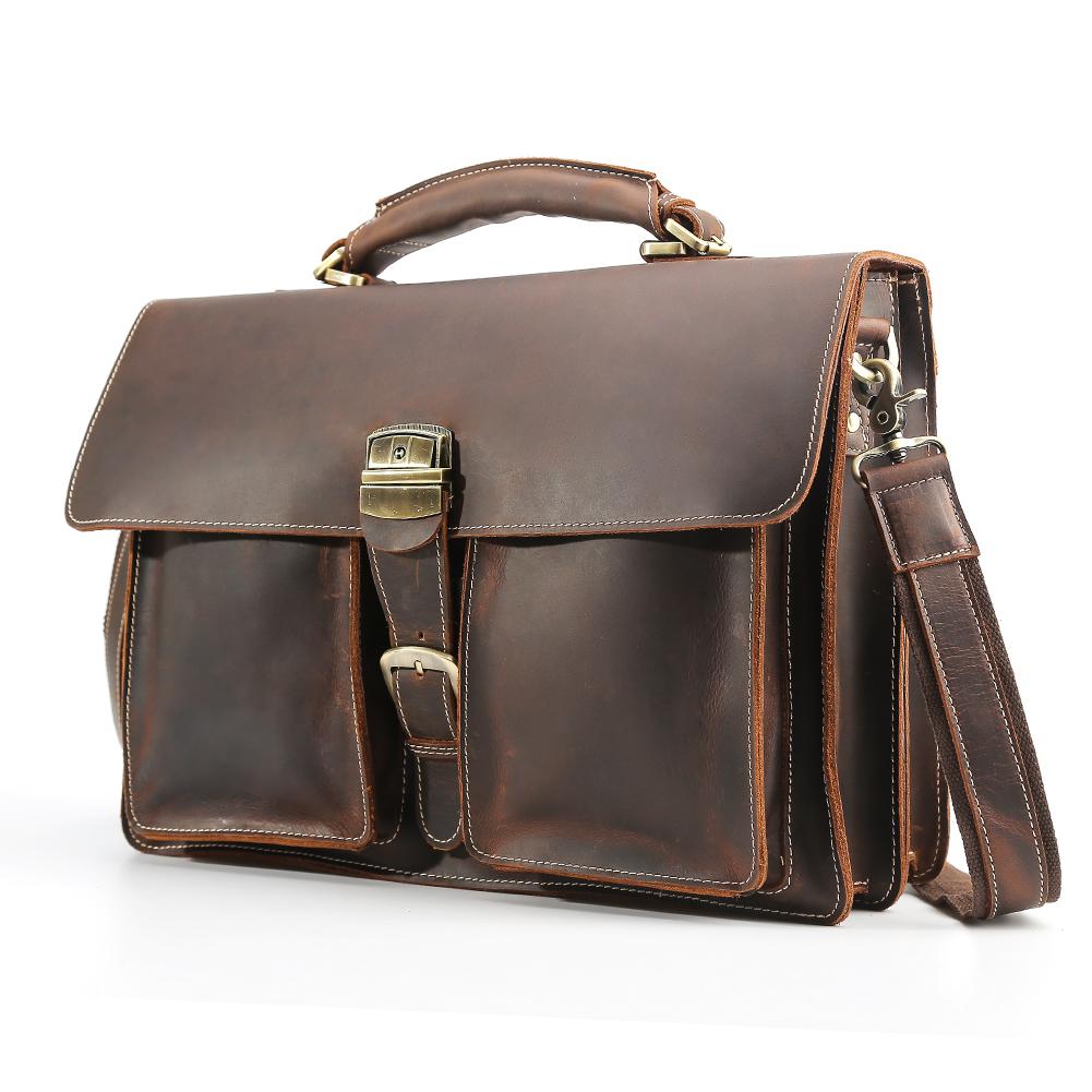 Brown Leather Shoulder Bag | NIARA - Image 5