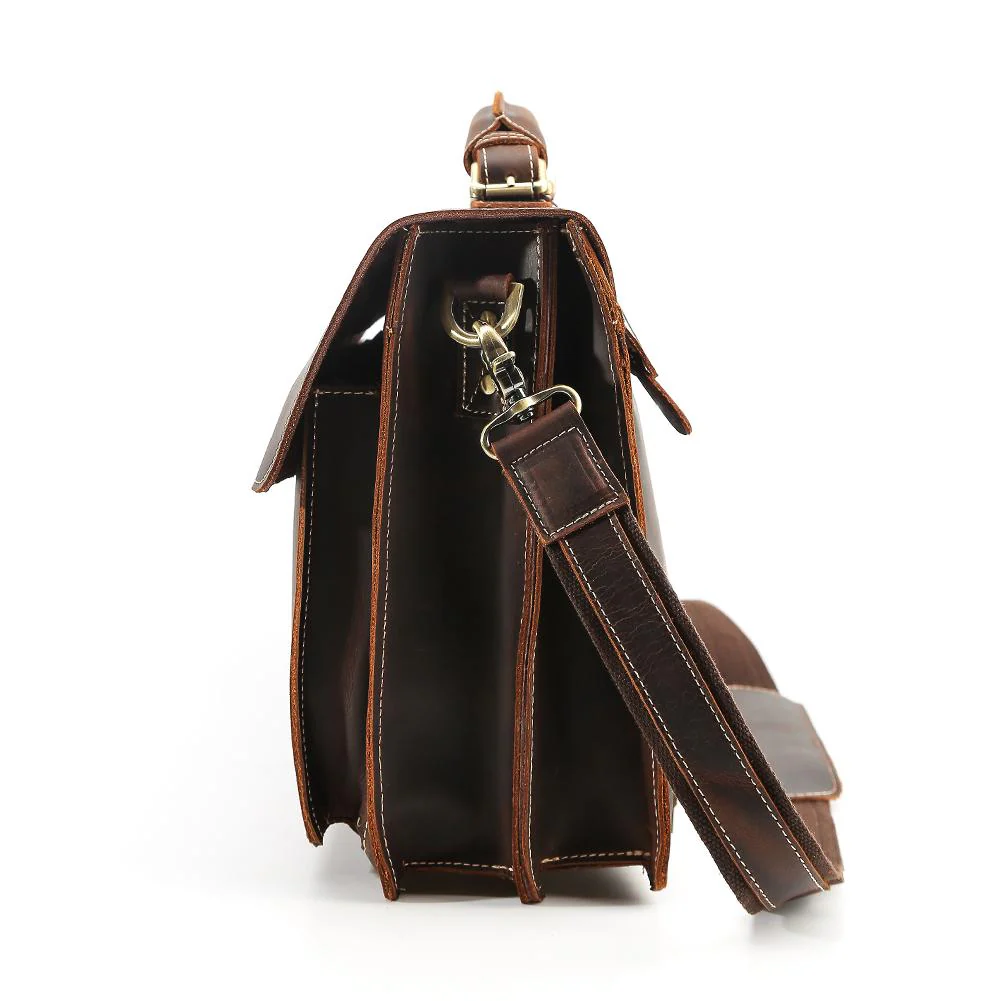 Brown Leather Shoulder Bag | NIARA - Image 6