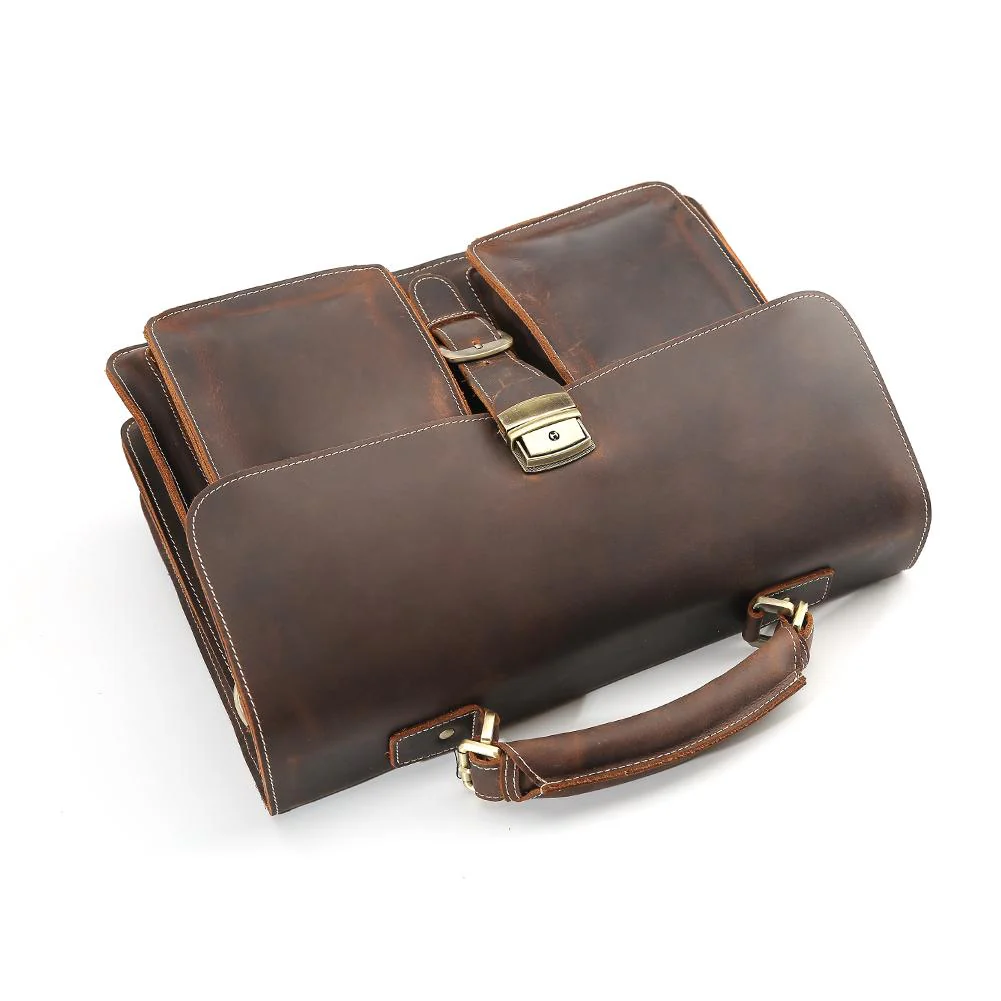 Brown Leather Shoulder Bag | NIARA - Image 9