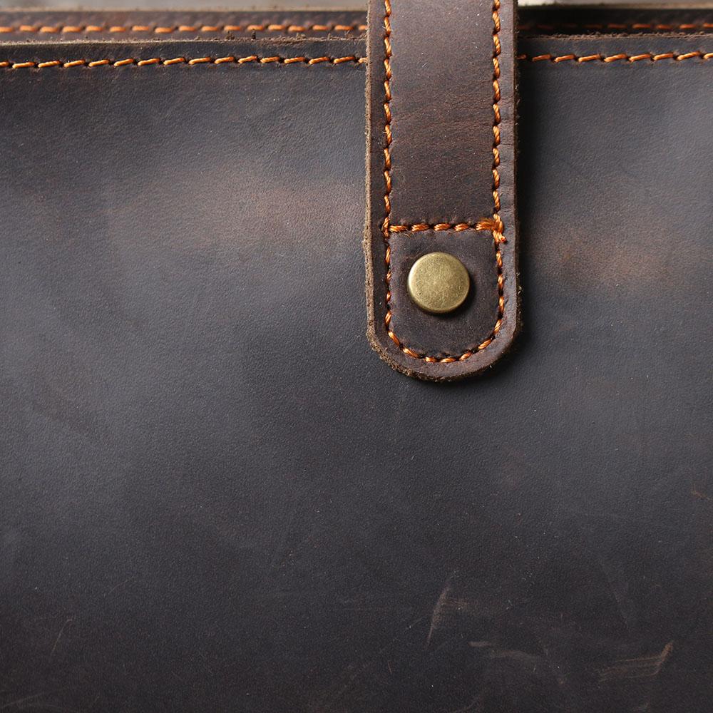 Brown Leather Tote Bag | AIKA - Image 18