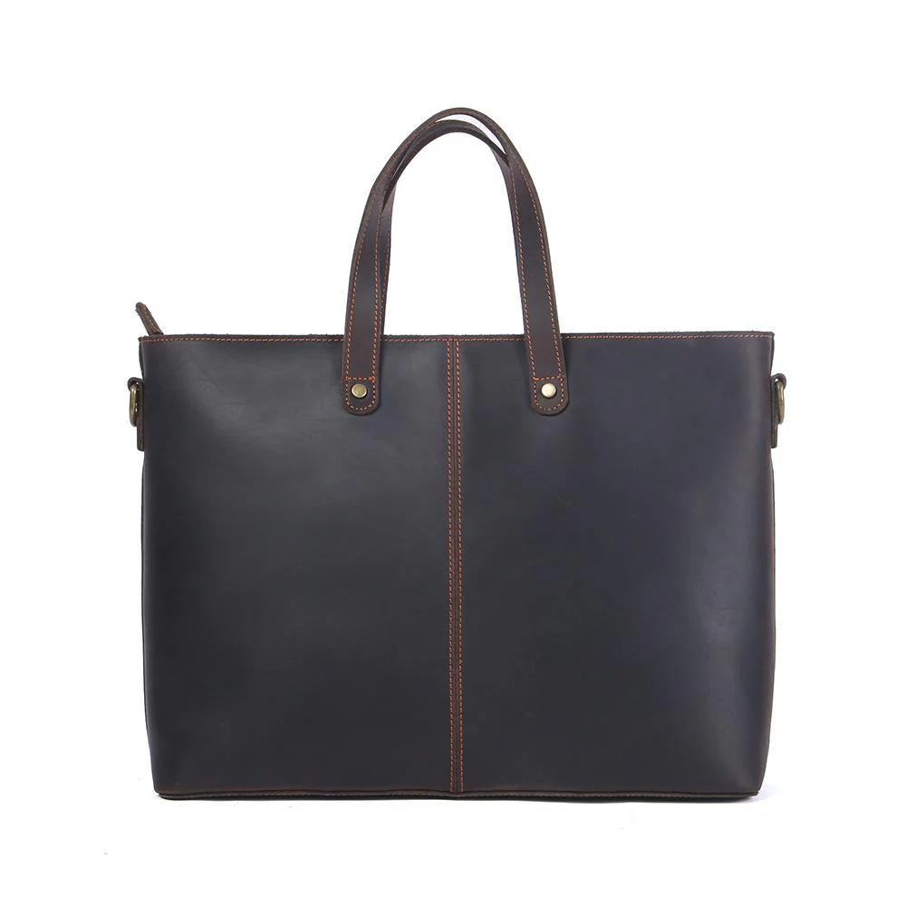 Brown Leather Tote Bag | AIKA - Image 2
