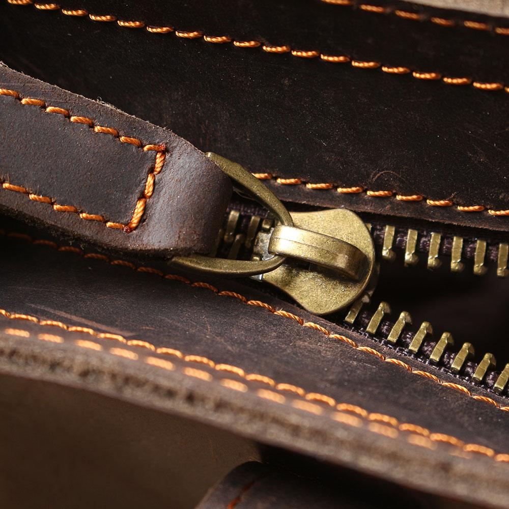 Brown Leather Tote Bag | AIKA - Image 21