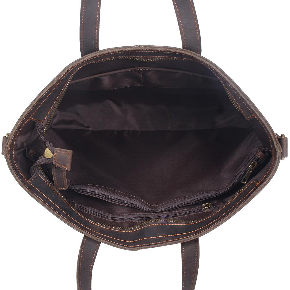 Brown Leather Tote Bag | AIKA - Image 7