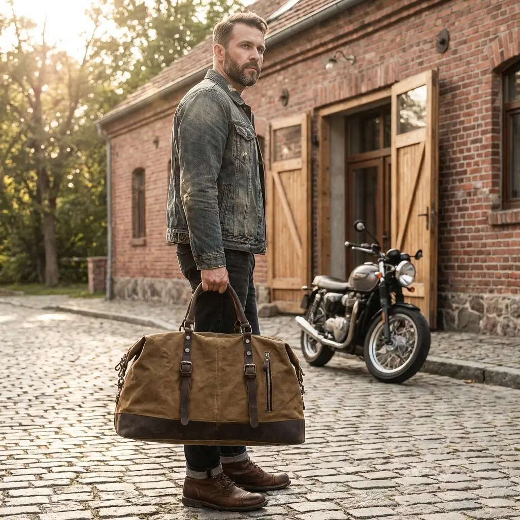 Heavy Duty Canvas Duffle Bag | QAANAQ - Image 22