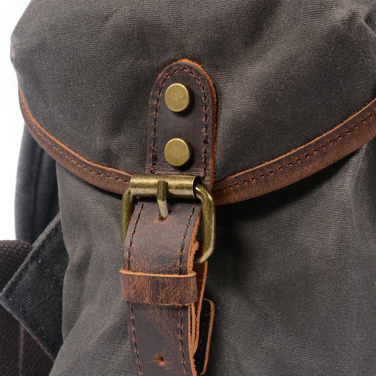 Canvas Leather Backpack | MALMÖ - Image 13