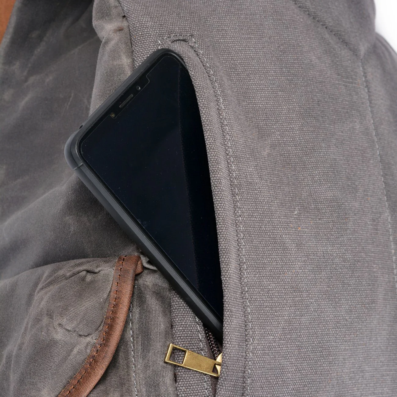 Canvas Leather Backpack | MALMÖ - Image 14