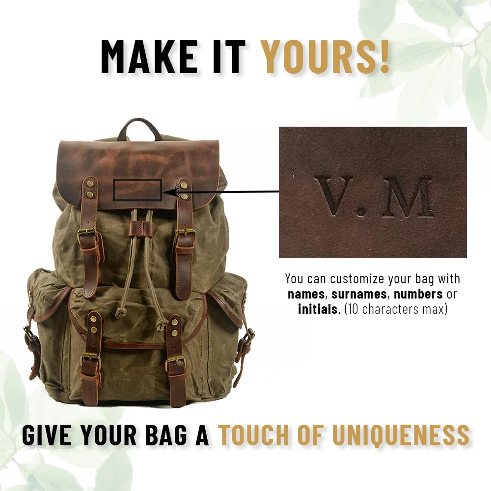 Canvas Leather Backpack | MALMÖ - Image 19