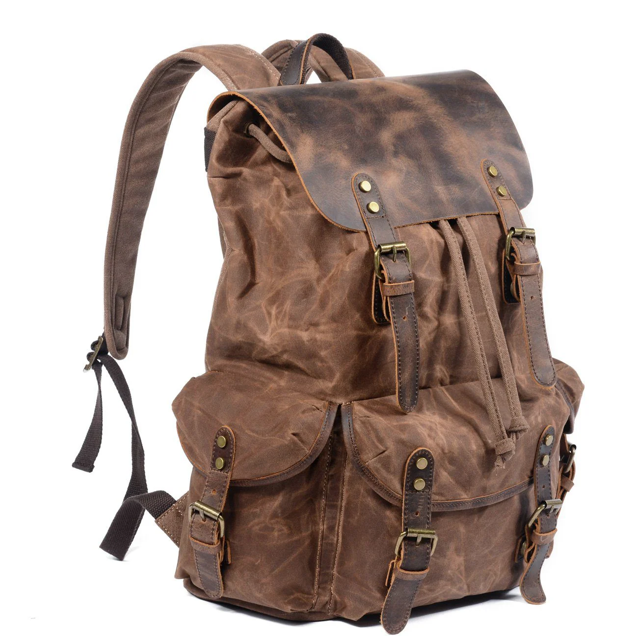 Canvas Leather Backpack | MALMÖ - Image 7