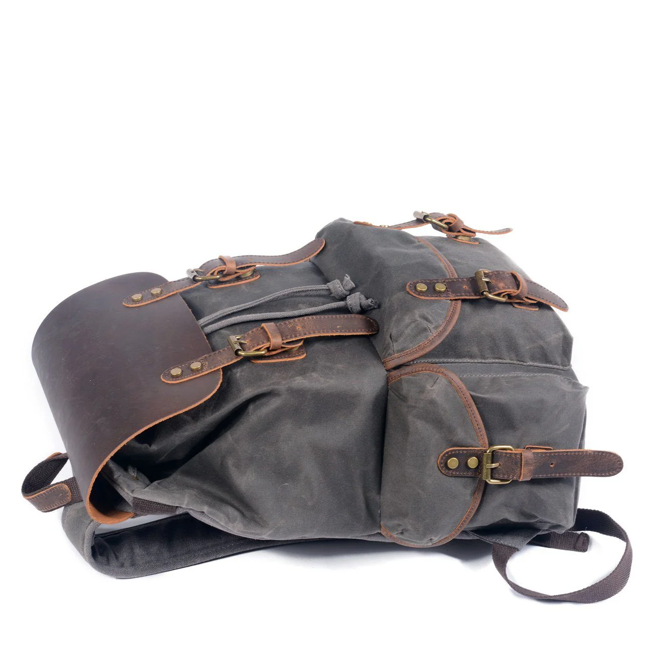 Canvas Leather Backpack | MALMÖ - Image 9