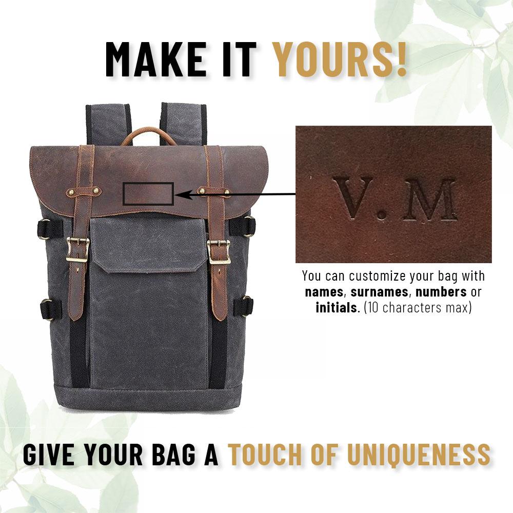 Canvas and Leather Camera Backpack | HALIBURTON - Image 13