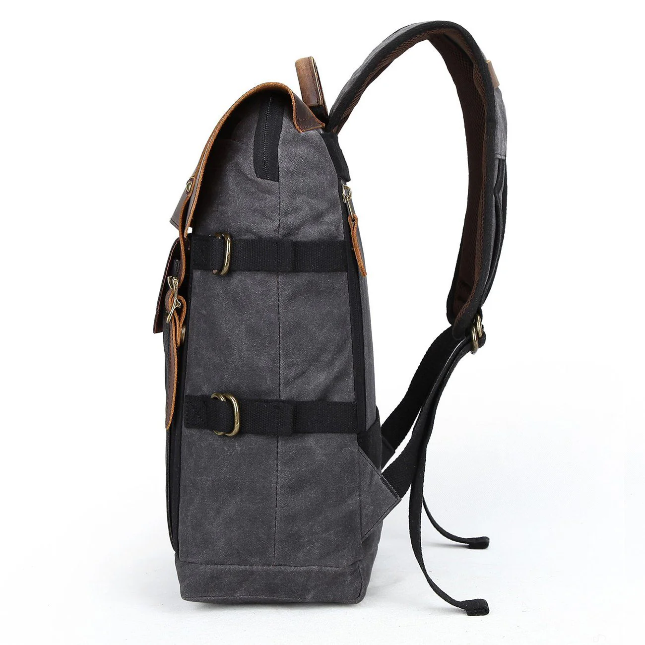 Canvas and Leather Camera Backpack | HALIBURTON - Image 8