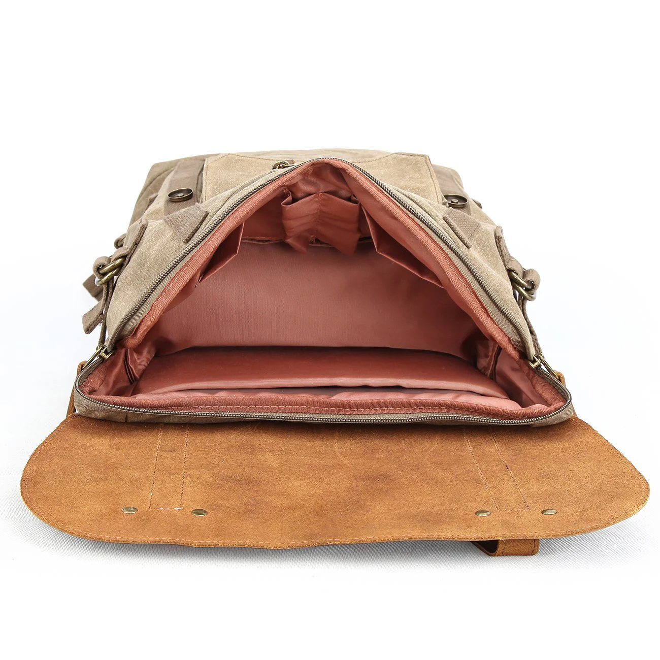 Canvas and Leather Camera Backpack | HALIBURTON - Image 9