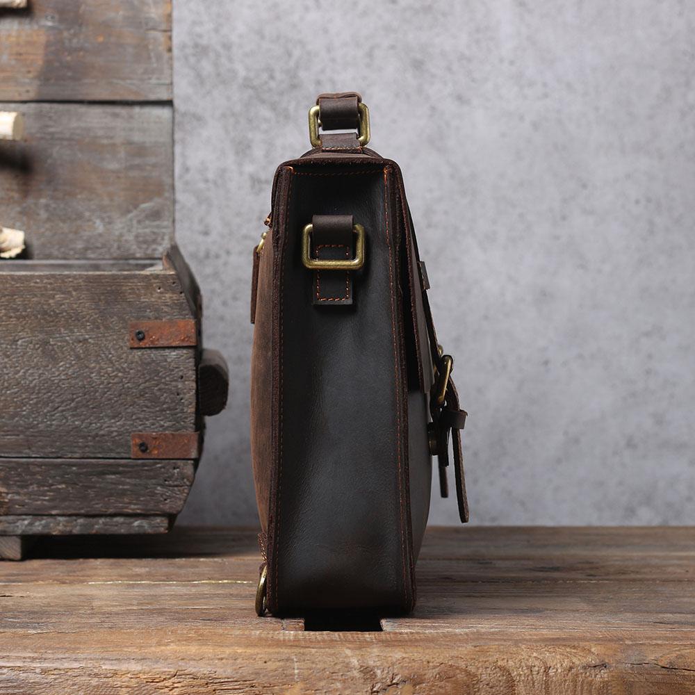 Leather Courier Bag | ZAINA - Image 11