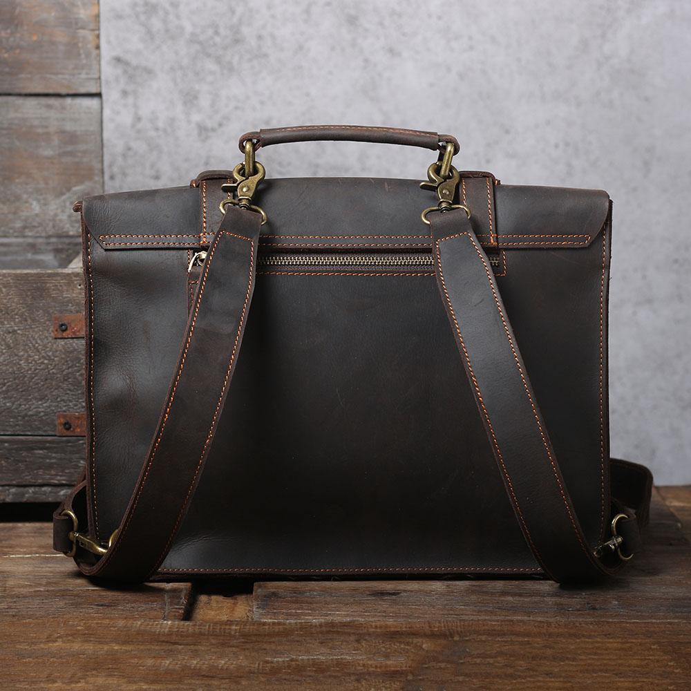 Leather Courier Bag | ZAINA - Image 12