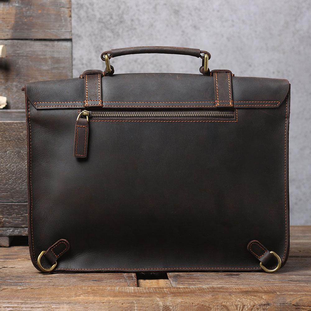 Leather Courier Bag | ZAINA - Image 13