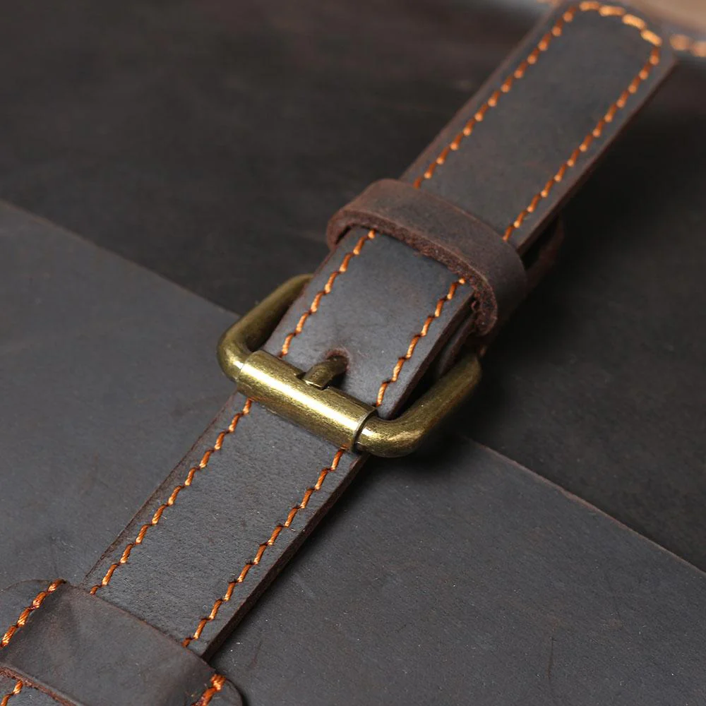 Leather Courier Bag | ZAINA - Image 21