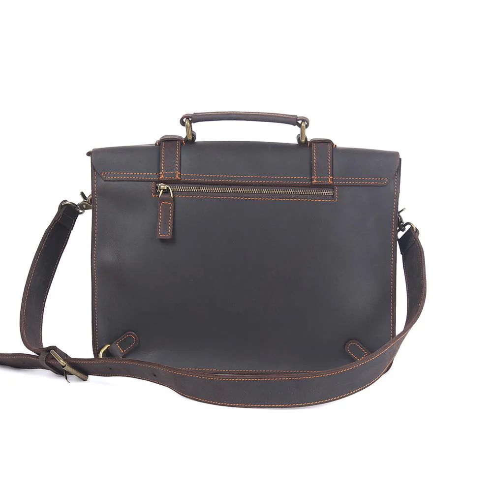 Leather Courier Bag | ZAINA - Image 4
