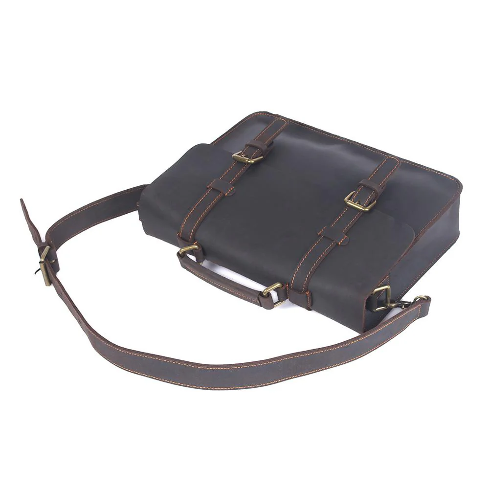 Leather Courier Bag | ZAINA - Image 6