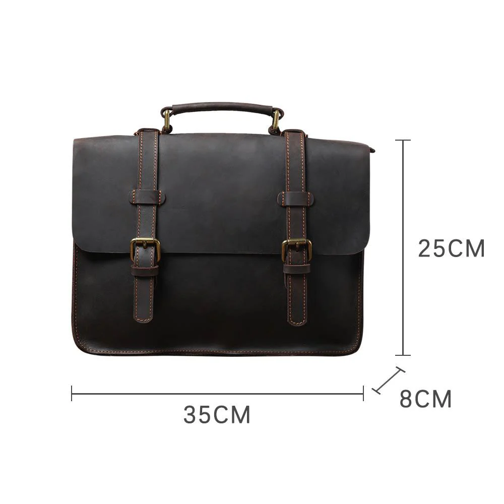 Leather Courier Bag | ZAINA - Image 8