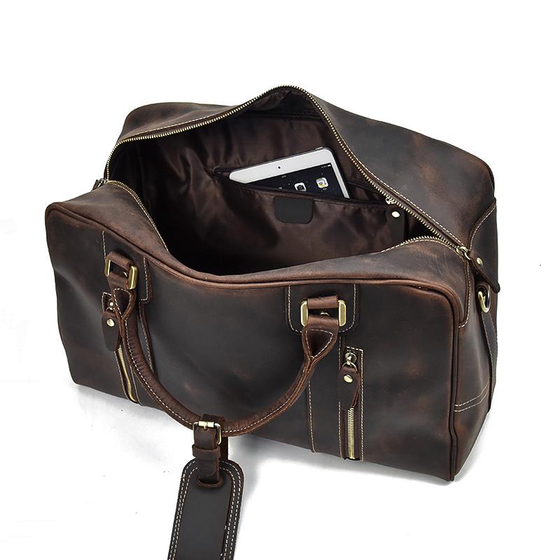 Leather Overnight Bag | QUITO - Image 11