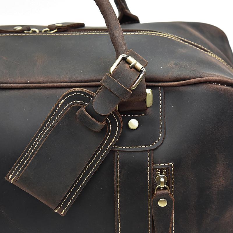 Leather Overnight Bag | QUITO - Image 14