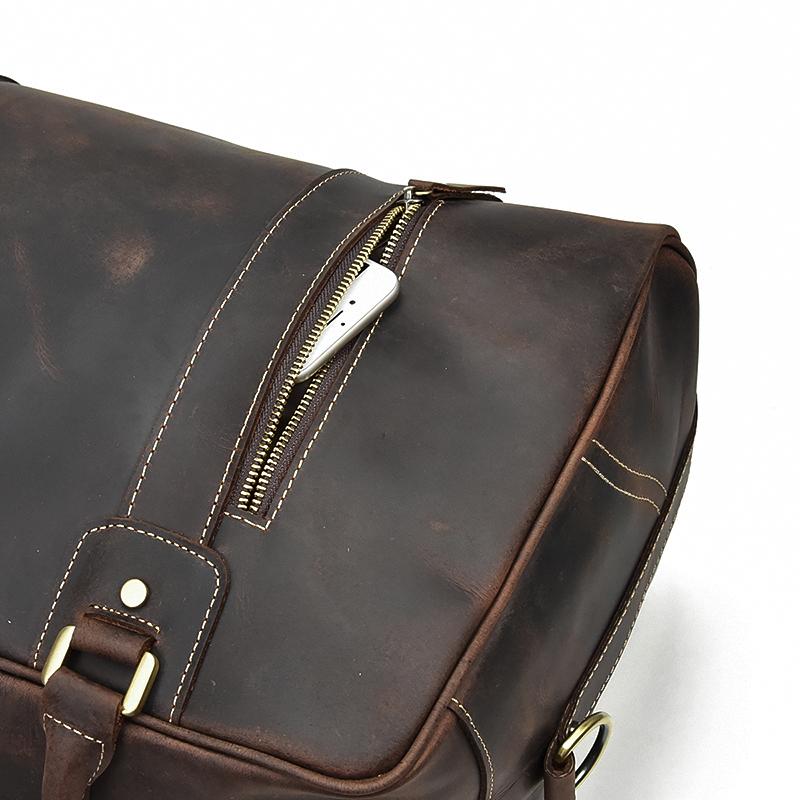 Leather Overnight Bag | QUITO - Image 15