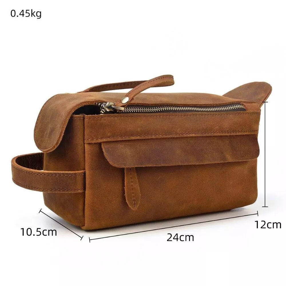 Leather Toilet Bag | KATMANDOU - Image 3