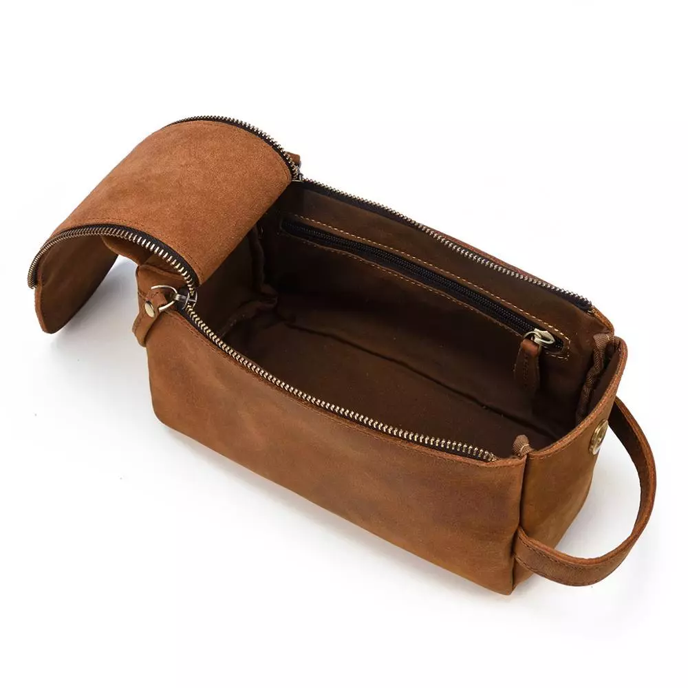 Leather Toilet Bag | KATMANDOU - Image 4