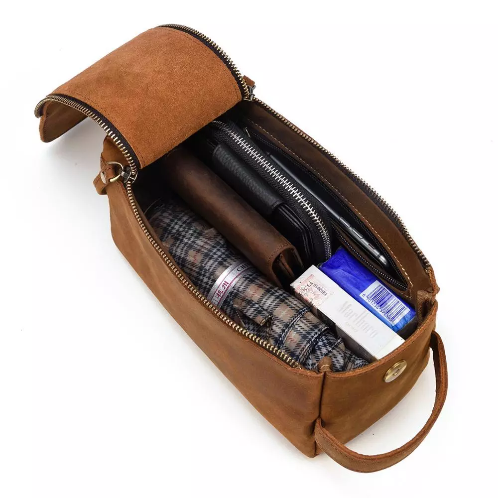 Leather Toilet Bag | KATMANDOU - Image 5