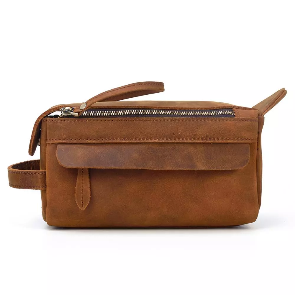 Leather Toilet Bag | KATMANDOU - Image 6