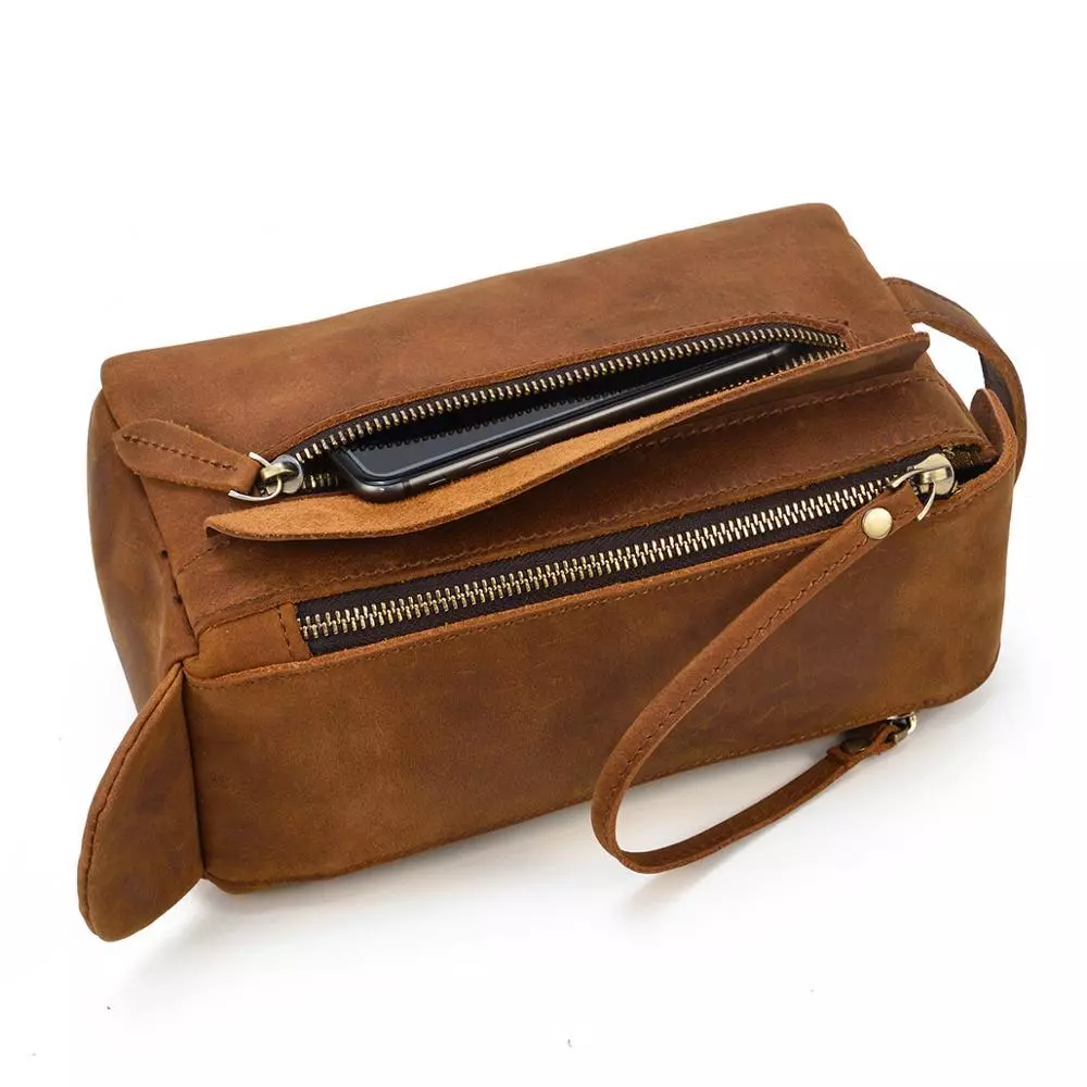 Leather Toilet Bag | KATMANDOU - Image 7