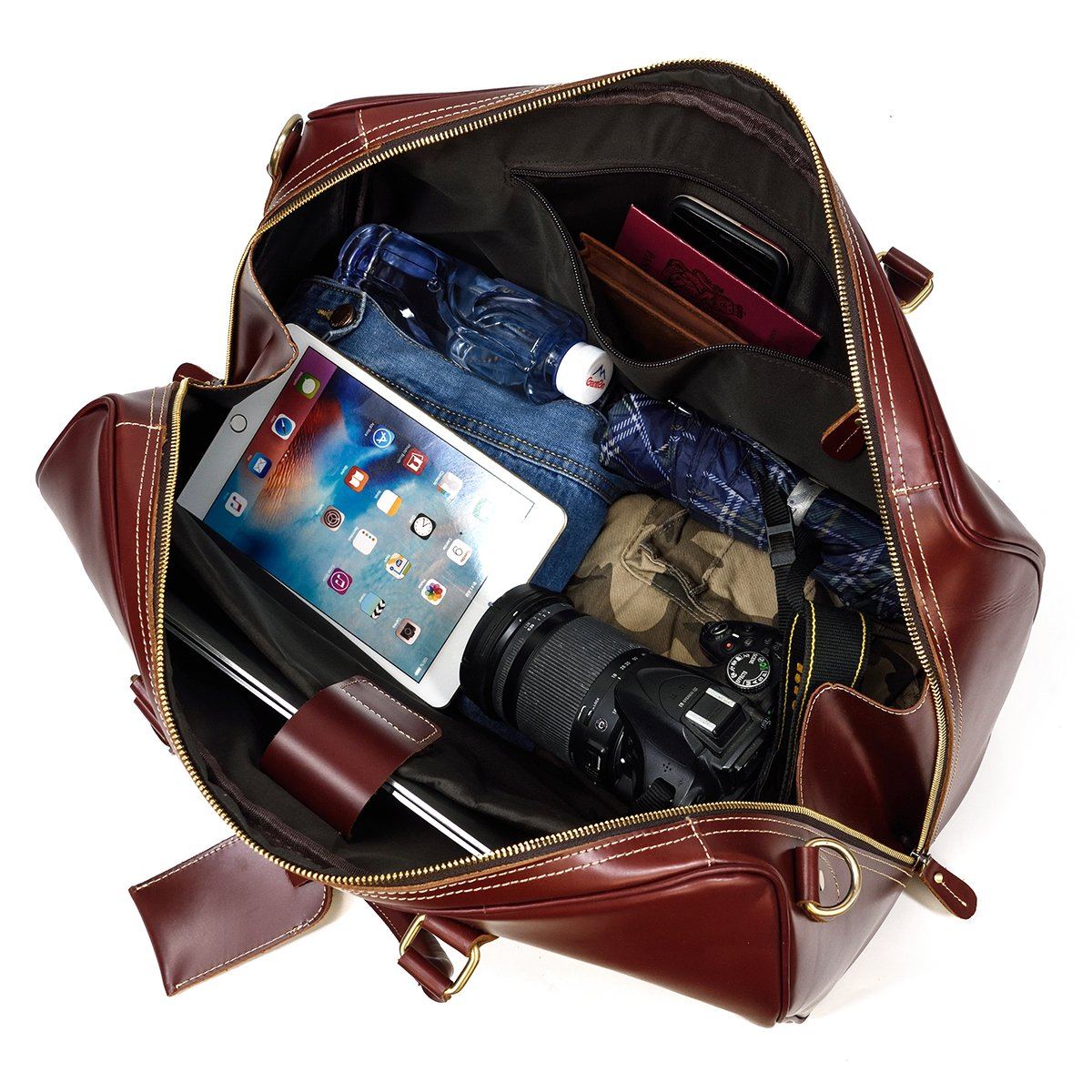 Leather Weekender Bag | RIO - Image 13