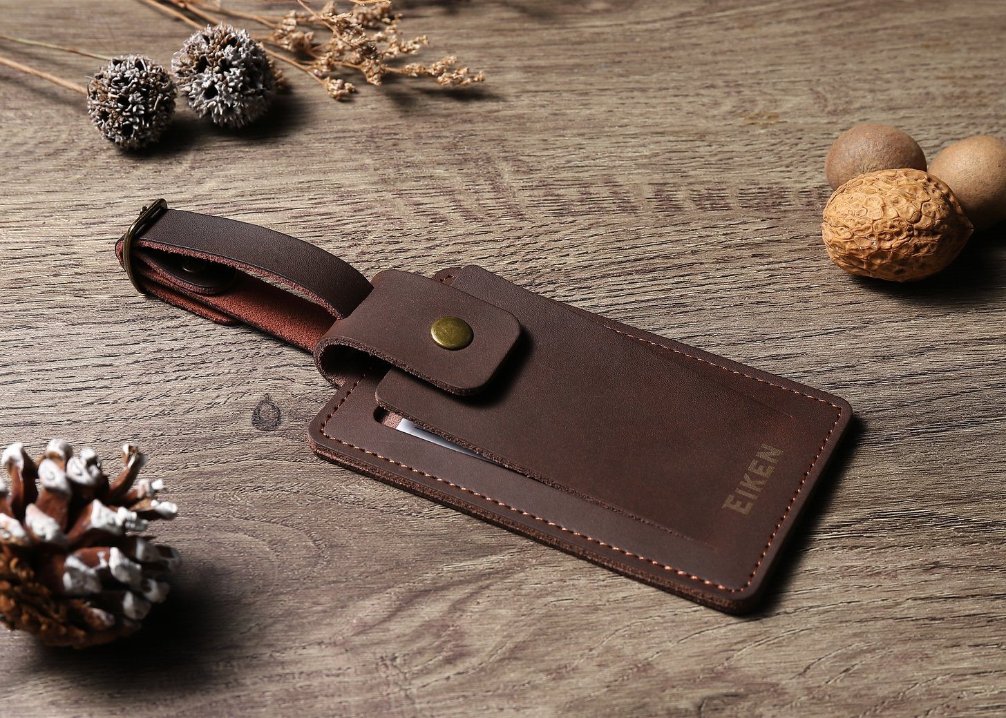 Customisable Leather Luggage Tag - Image 4