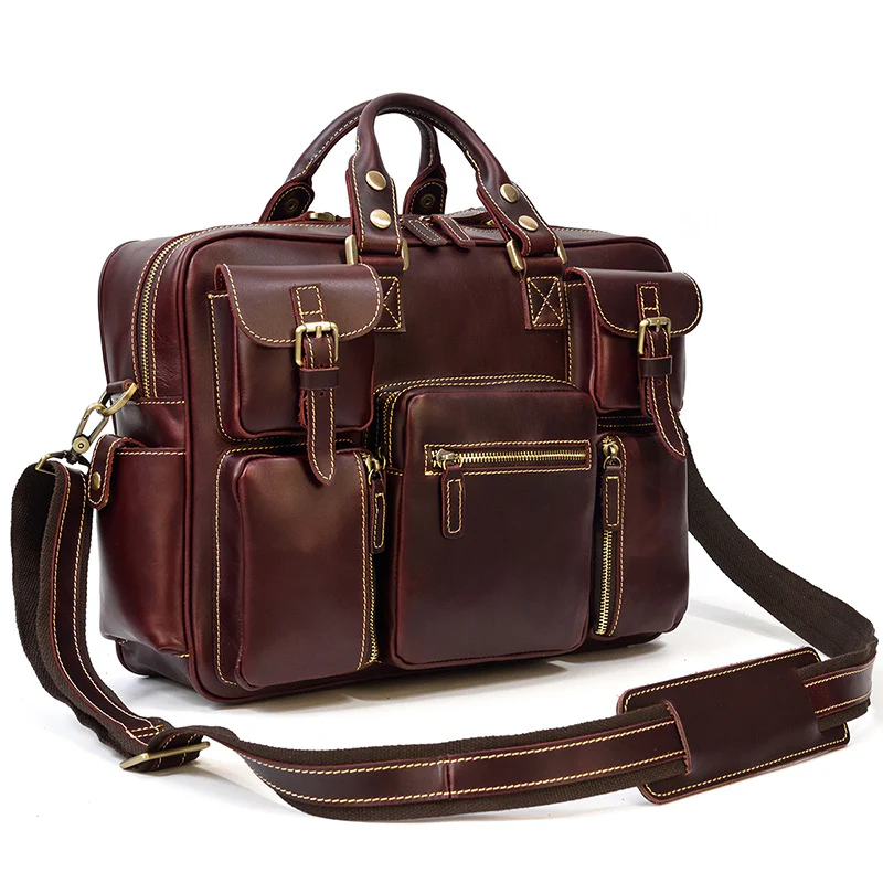 Leather Messenger Bag | MANOA - Image 13