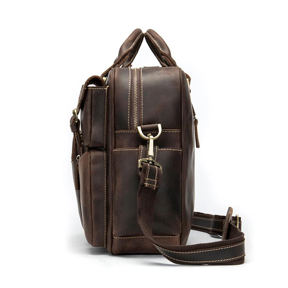 Leather Messenger Bag | MANOA - Image 7