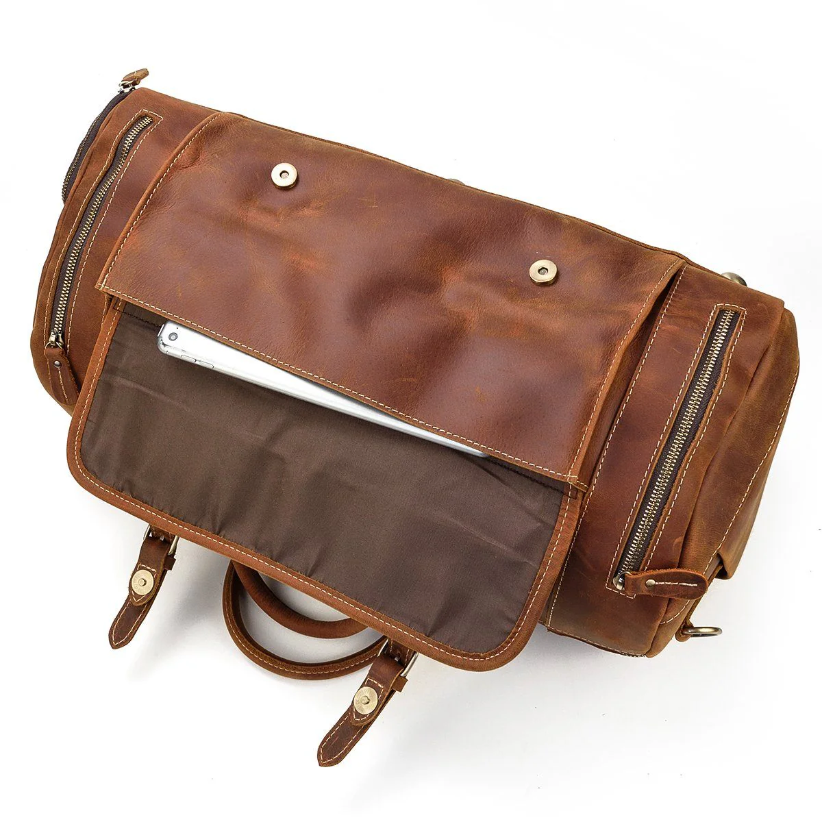 Men's Leather Weekend Bag | MANAGUA - Image 10